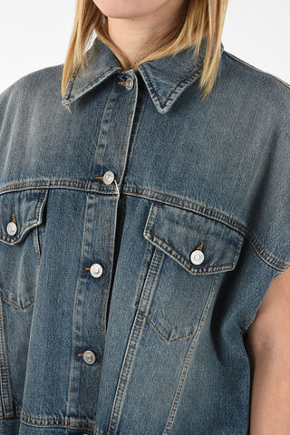MM6 Denim Flared Dress