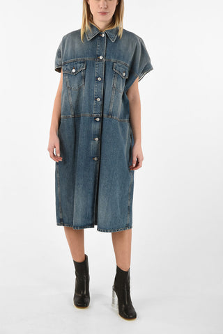 MM6 Denim Flared Dress