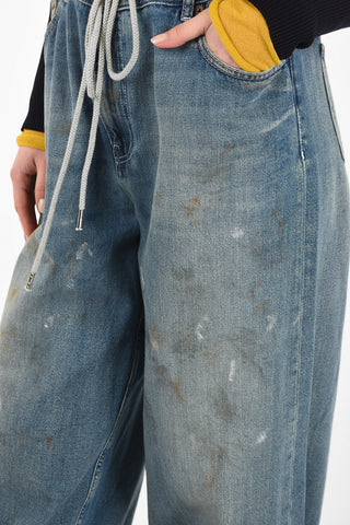MM6 Paint Splatter Palazzo Jeans