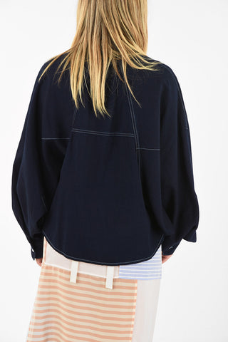 MM6 Bishop Sleeve Denim Shirt