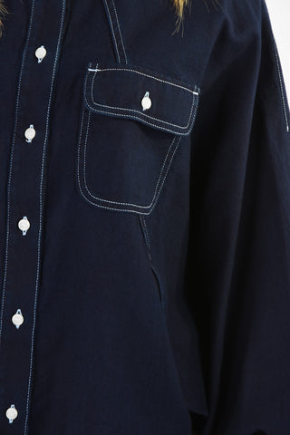 MM6 Bishop Sleeve Denim Shirt