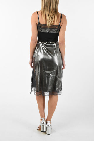 MM4 Corset Silk Slip Dress With Lace Details