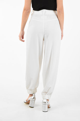 MM6 Drawstring Waist Wide Leg Pants