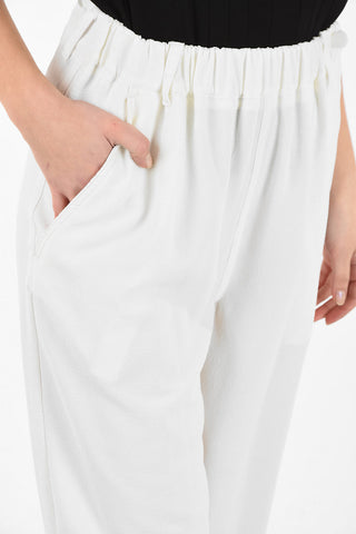 MM6 Drawstring Waist Wide Leg Pants