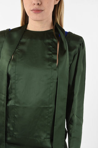MM1 Cut Out Mini Dress with Batwing Sleeve