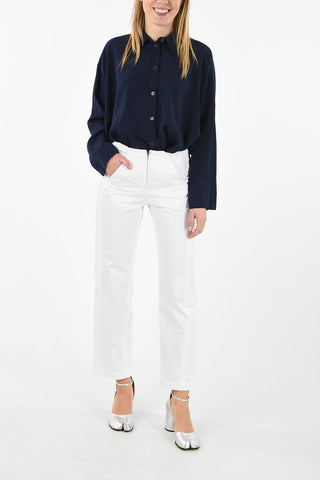 MM6 Zip Closure High-Rise Waist Pants