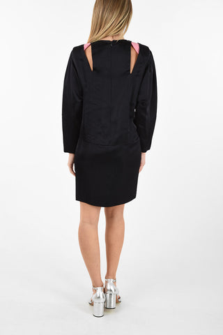 MM1 Cut Out Mini Dress With Batwing Sleeve
