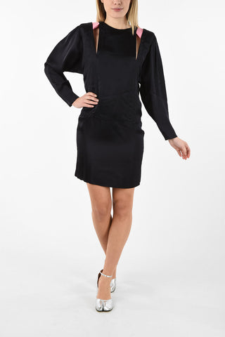 MM1 Cut Out Mini Dress With Batwing Sleeve