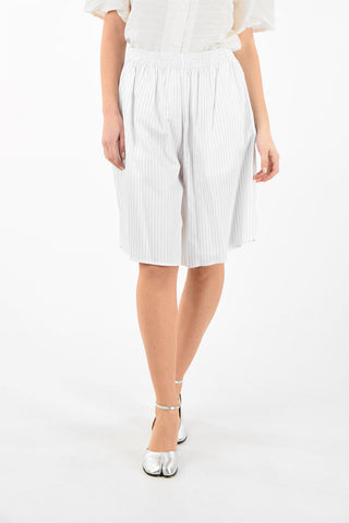 MM6 Drawstring Waist Striped Shorts