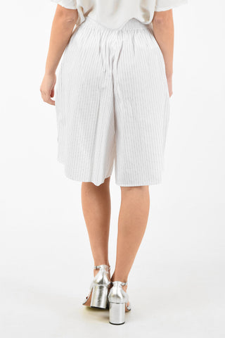 MM6 Drawstring Waist Striped Shorts