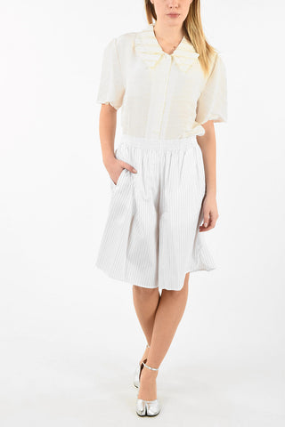 MM6 Drawstring Waist Striped Shorts