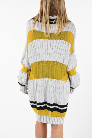 MM1 V-Neck Cable Knit Bodycon Dress