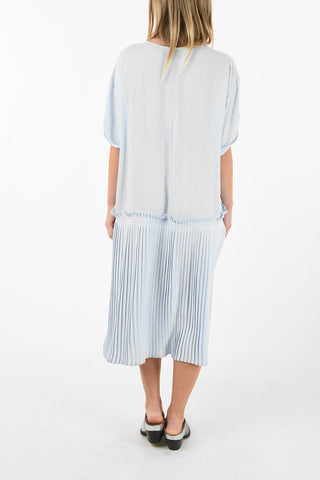 MM6 Accordion Details Flared Dress