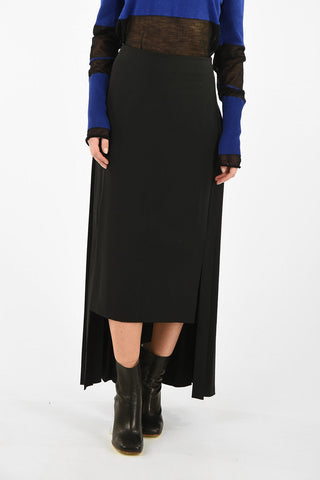 MM4 High-Rise Waist Accordion Asymmetrical Skirt