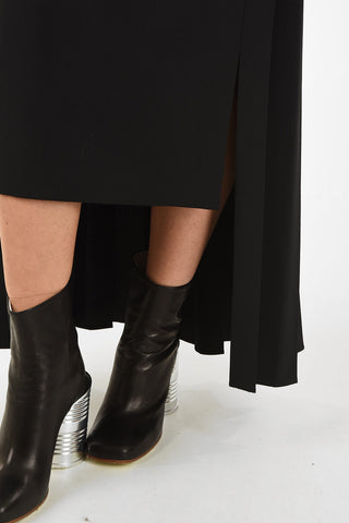 MM4 High-Rise Waist Accordion Asymmetrical Skirt