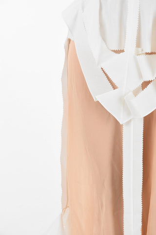 MM0 Cold Shoulder Cut Out Maxi Dress with Silk Details