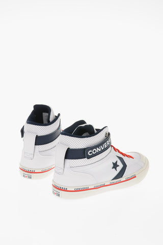 Faux Leather High-top Sneakers