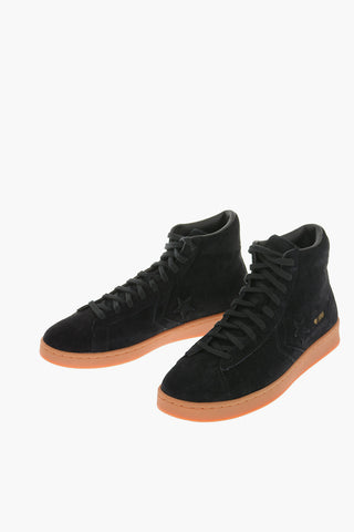 Suede Leather High-top Sneakers