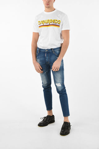 Jeans TIDY BIKER Capri Distressed 16cm