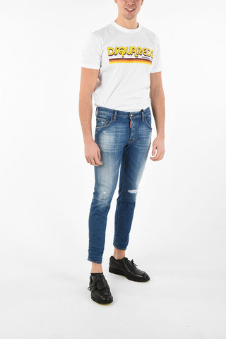 16cm Stretch Denim Capri SKATER Jeans