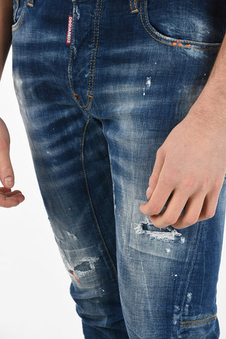 16cm Printed Distressed TIDY BIKER Jeans