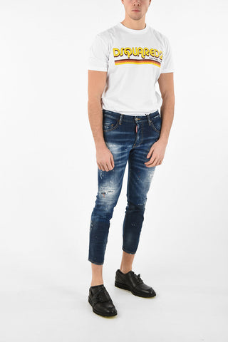 15cm Distressed Printed SKATER Jeans