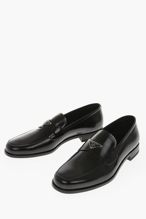 Brushed Leather Bit Loafers