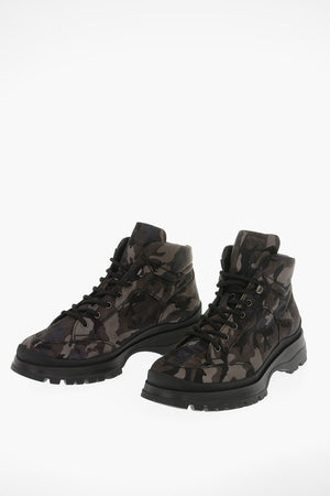 Camouflage Textile Hiking Boots