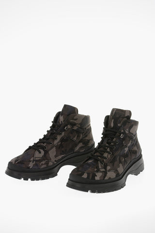 Camouflage Textile Hiking Boots
