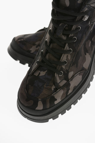 Camouflage Textile Hiking Boots