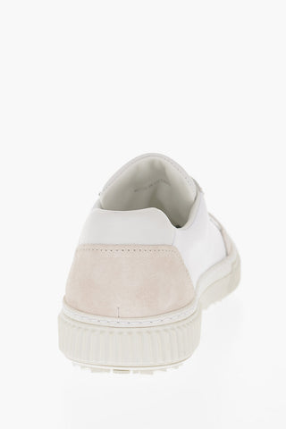 Textile Low Sneakers with Suede Details