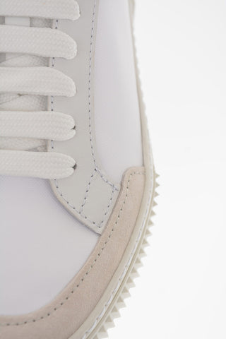 Textile Low Sneakers with Suede Details