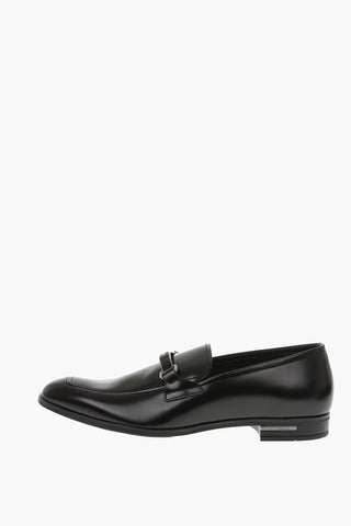 Brushed Leather Bit Loafers