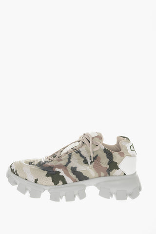 Track Sole Camouflage Textile Sneakers