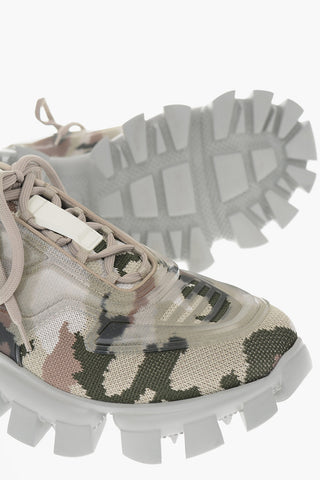 Track Sole Camouflage Textile Sneakers