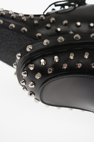 Derby Stringate in Pelle con Borchie