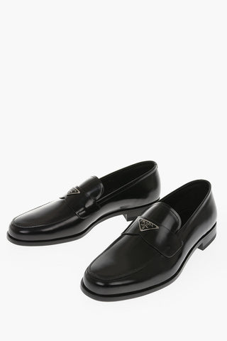 Brushed Leather Bit Loafers