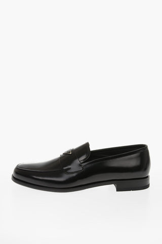 Brushed Leather Bit Loafers
