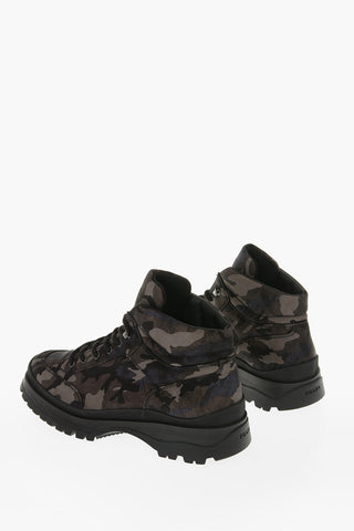 Camouflage Textile Hiking Boots
