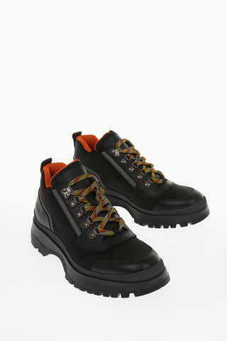 Textile hiking Boots with Leather Profiles