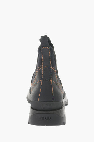 Track Sole Leather Chelsea Boots