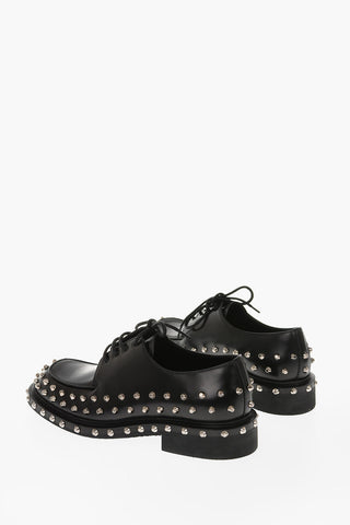 Derby Stringate in Pelle con Borchie