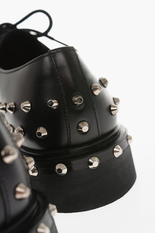 Derby Stringate in Pelle con Borchie