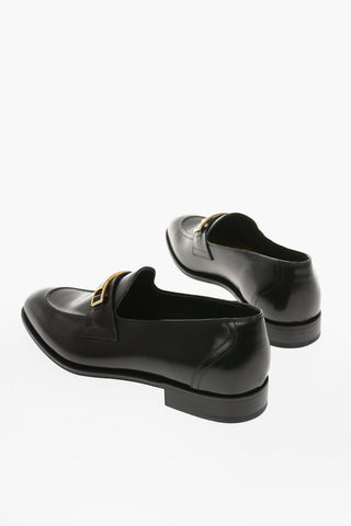 Brushed Leather Bit Loafers