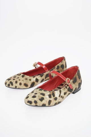 Leather Details cheetah-print Sandals