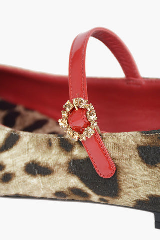 Leather Details cheetah-print Sandals