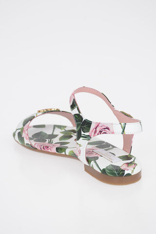 Roses-Print TROPICAL ROSE Ankle Strap Sandals