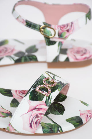 Roses-Print TROPICAL ROSE Ankle Strap Sandals