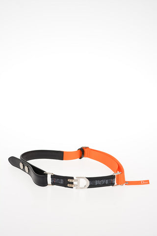 30mm Leather and Fabric Belt