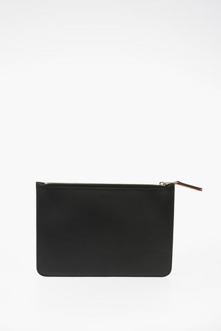 Leather SPLIT MONOGRAM Pouch with Zip Closure